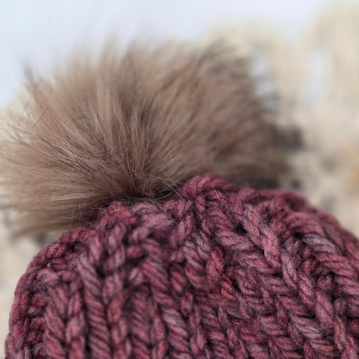 Aspen Beanie – Winter Plum | Chunky Ribbed Adult Hat hand dyed yarn by A Splash Of Fiber — artisan fiber and handmade creations