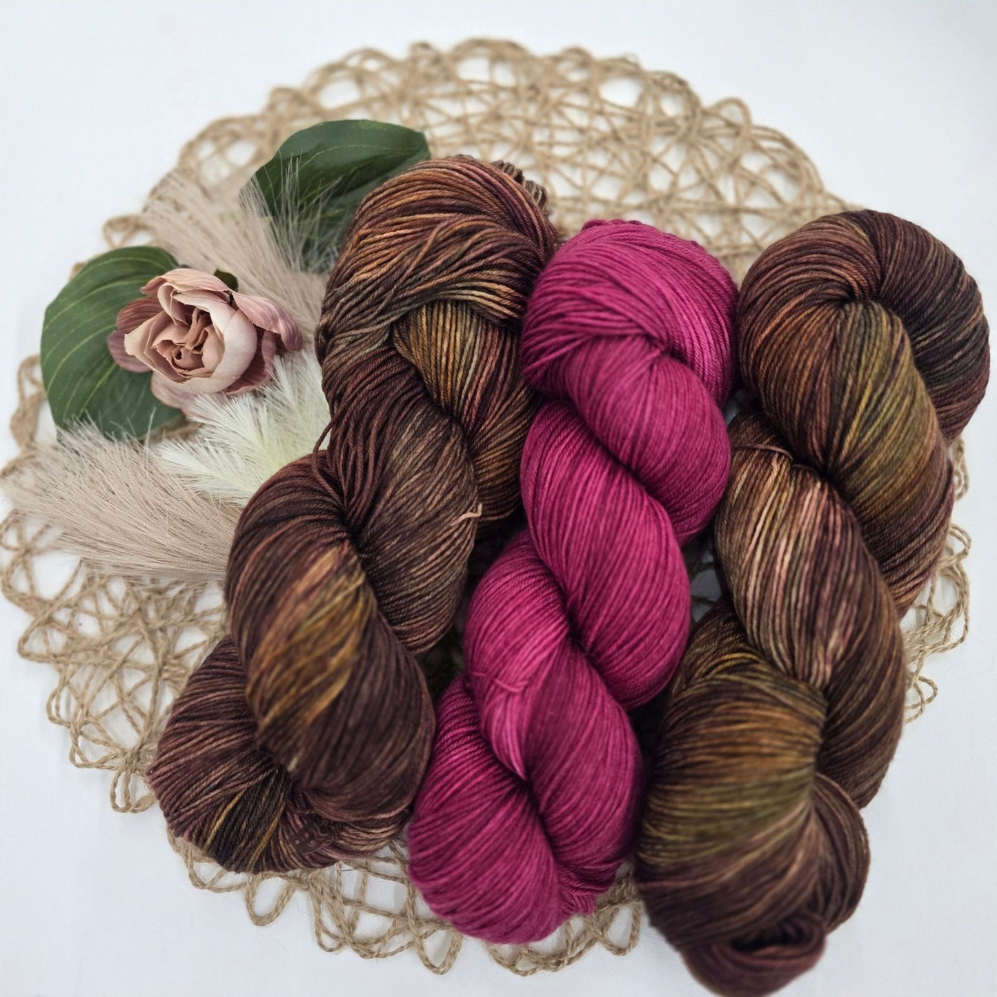 π Fallen Acorn β Hand - Dyed Luxury Sock Yarn | 70% Superwash Merino / 30% Nylon | Fingering Weight | 100g / 400m hand dyed yarn by A Splash Of Fiber β artisan fiber and handmade creations