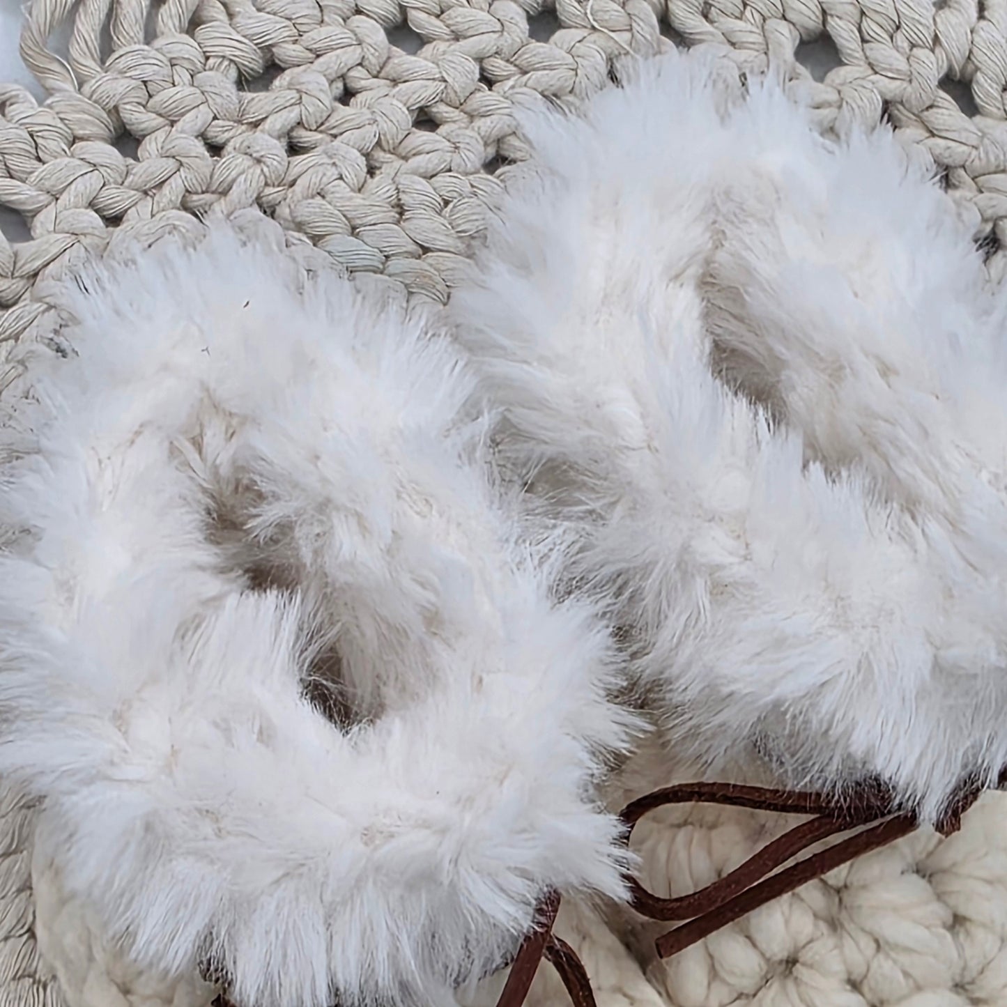 Cozy Cream Baby Booties – Faux Fur Trim