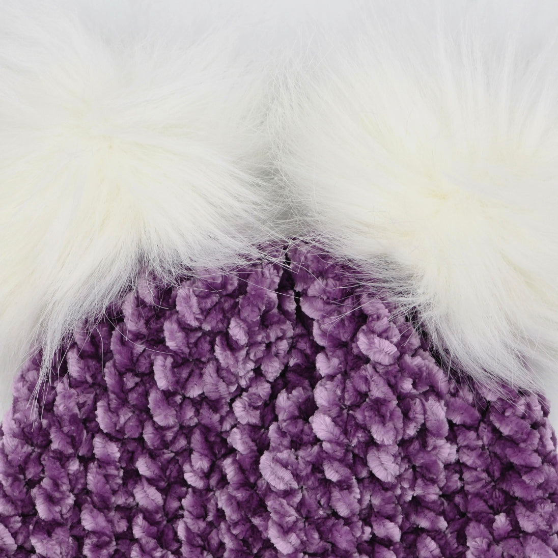 Lilac Dream Velvet Double Pom Baby Beanie