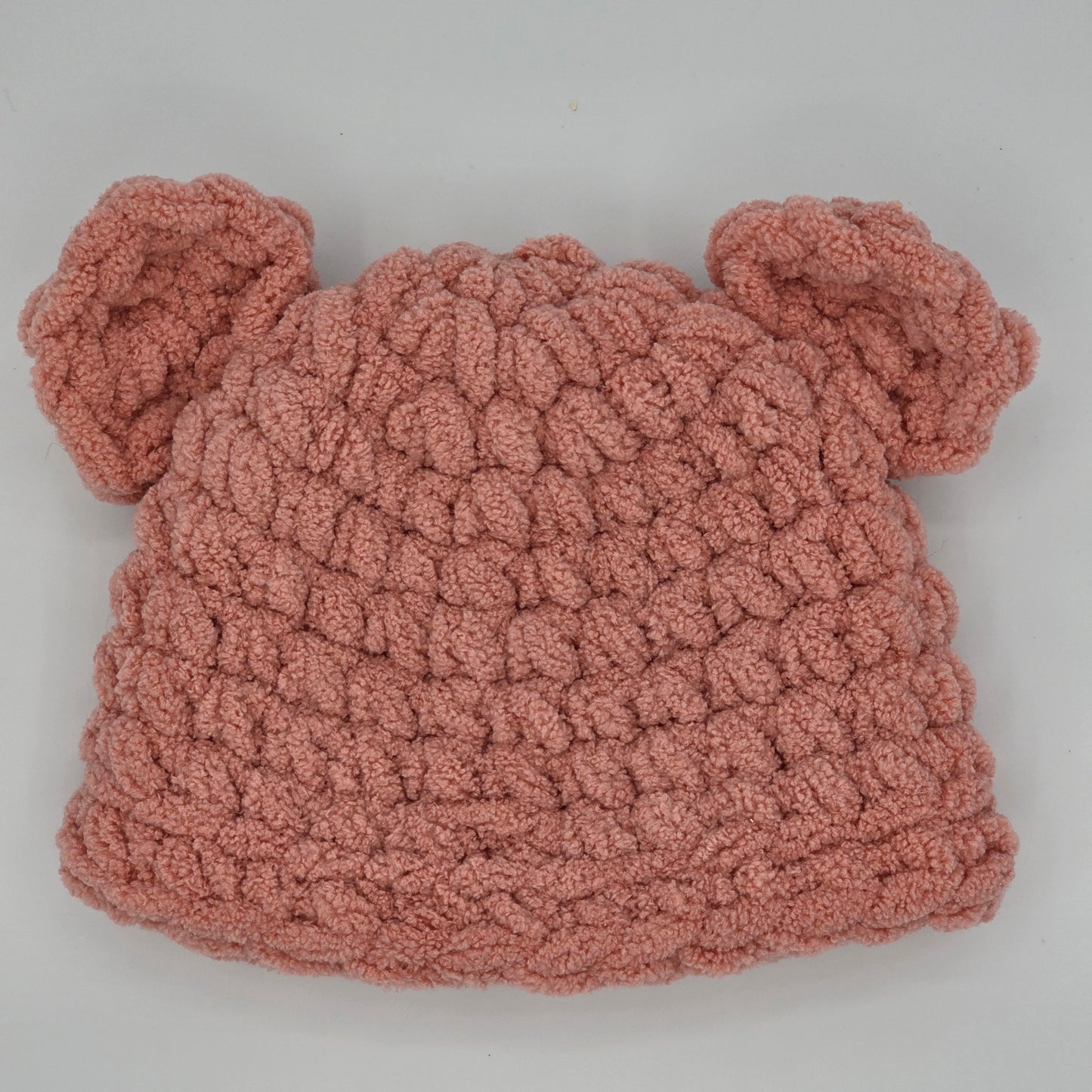 Dusty Rose Teddy Baby Beanie