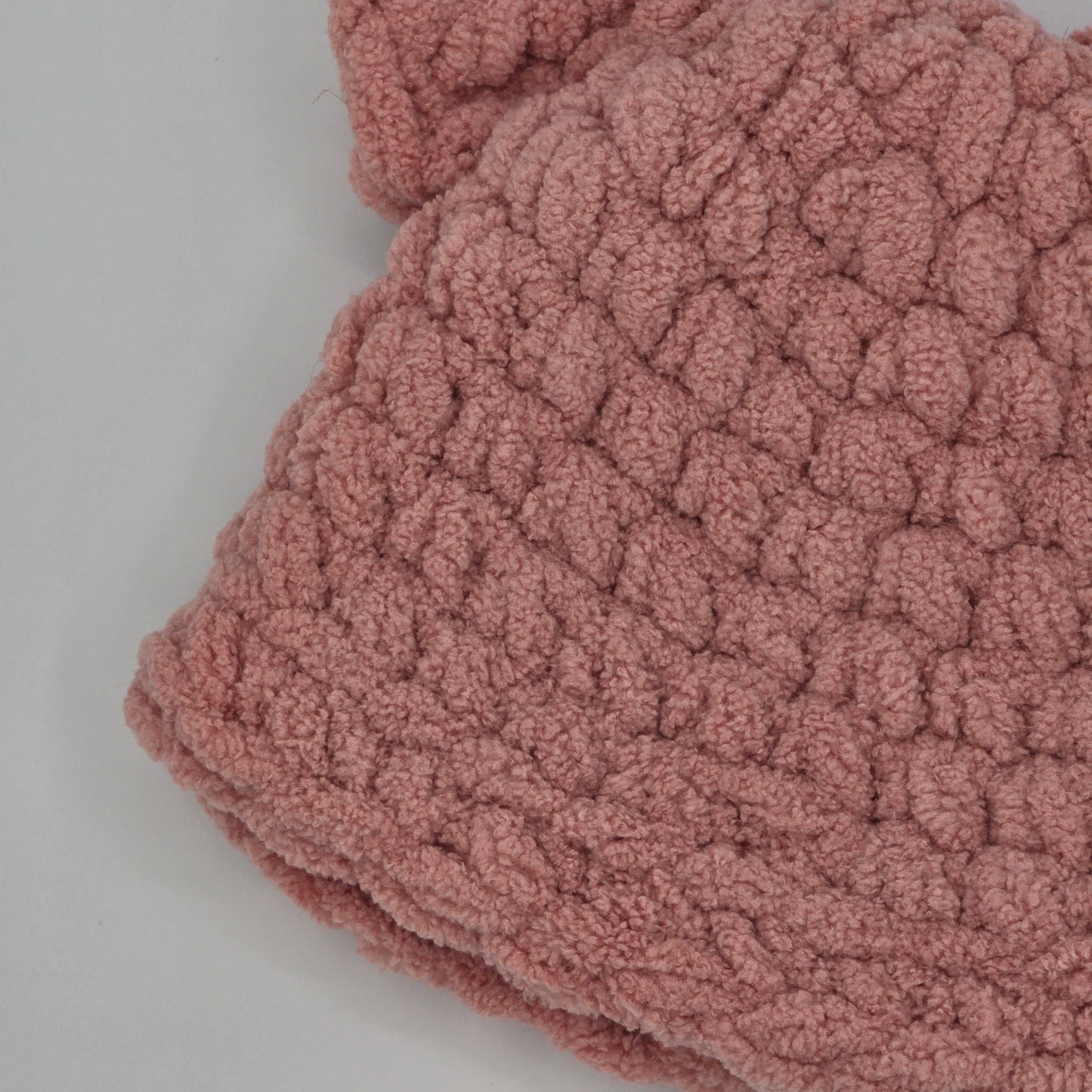Dusty Rose Teddy Baby Beanie