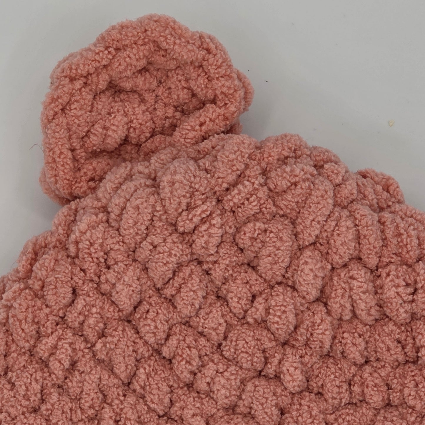 Dusty Rose Teddy Baby Beanie