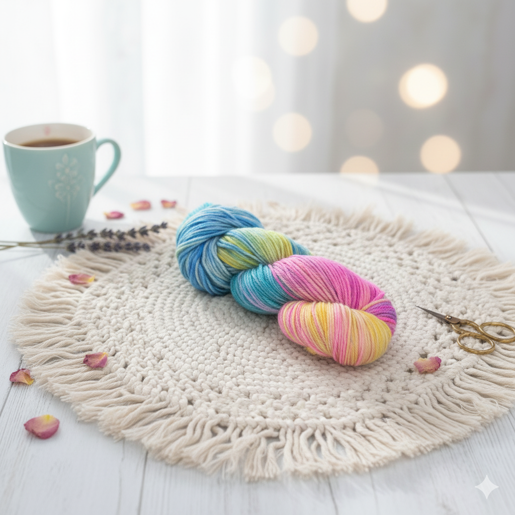 Cotton Candy Skies – 100% Superwash Merino, Worsted