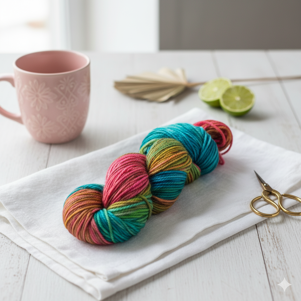 Paradise Punch- 100% Superwash Merino, Worsted