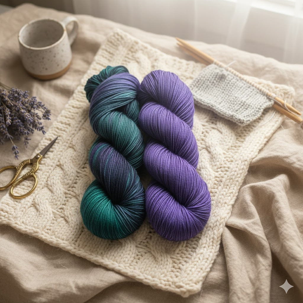 Whispering Peacock - 70/30 Sock/Fingering