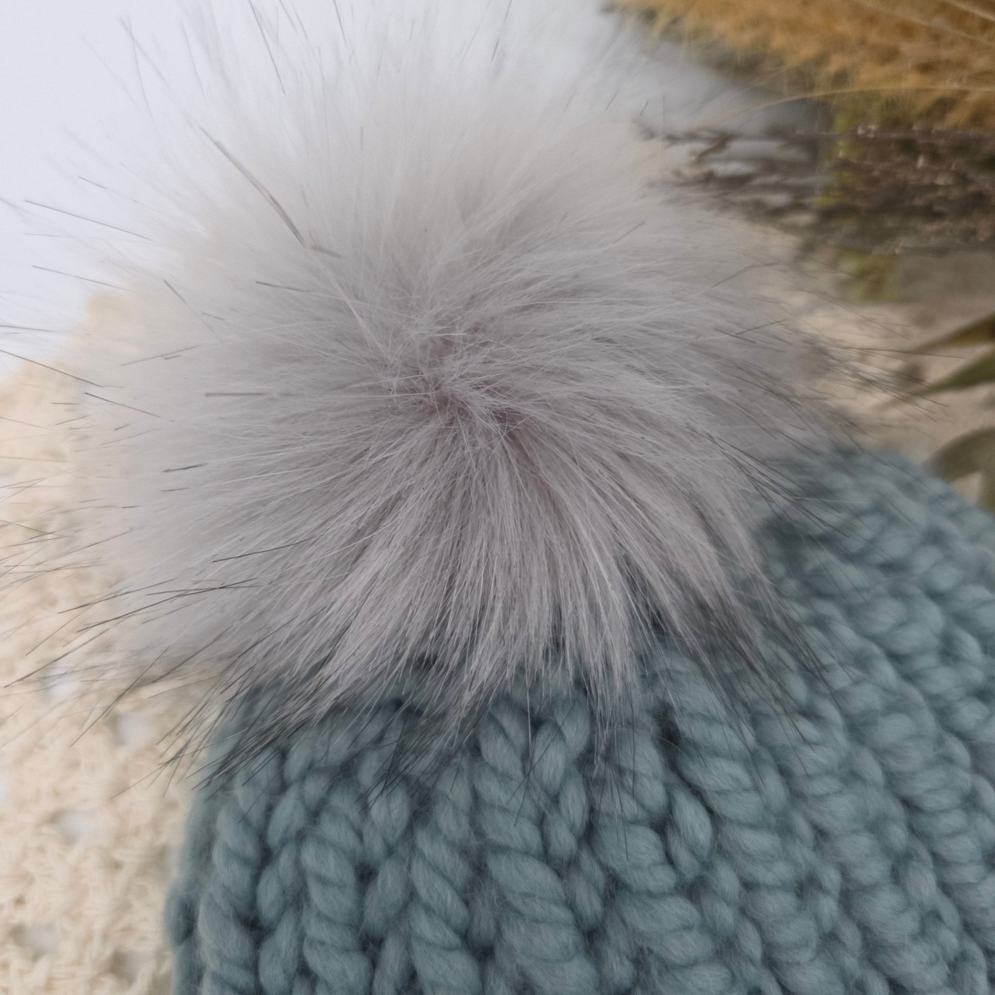 Aspen Beanie – Dusty Blue | Chunky Ribbed Adult Hat hand dyed yarn by A Splash Of Fiber — artisan fiber and handmade creations