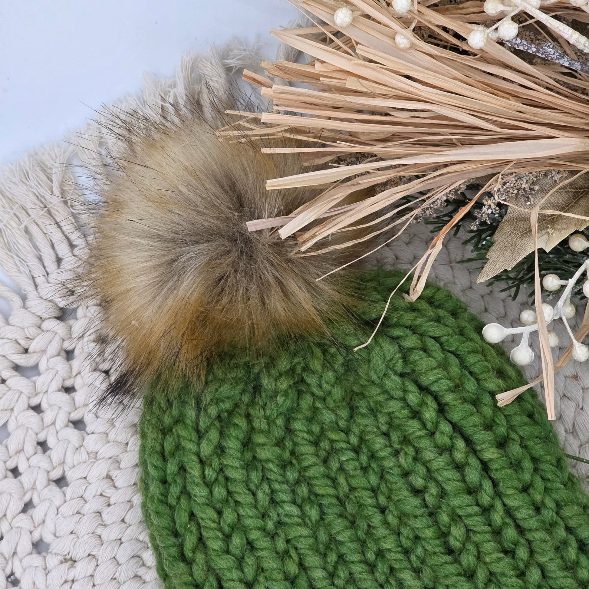 Aspen Beanie – Evergreen Frost | Chunky Ribbed Adult Hat hand dyed yarn by A Splash Of Fiber — artisan fiber and handmade creations