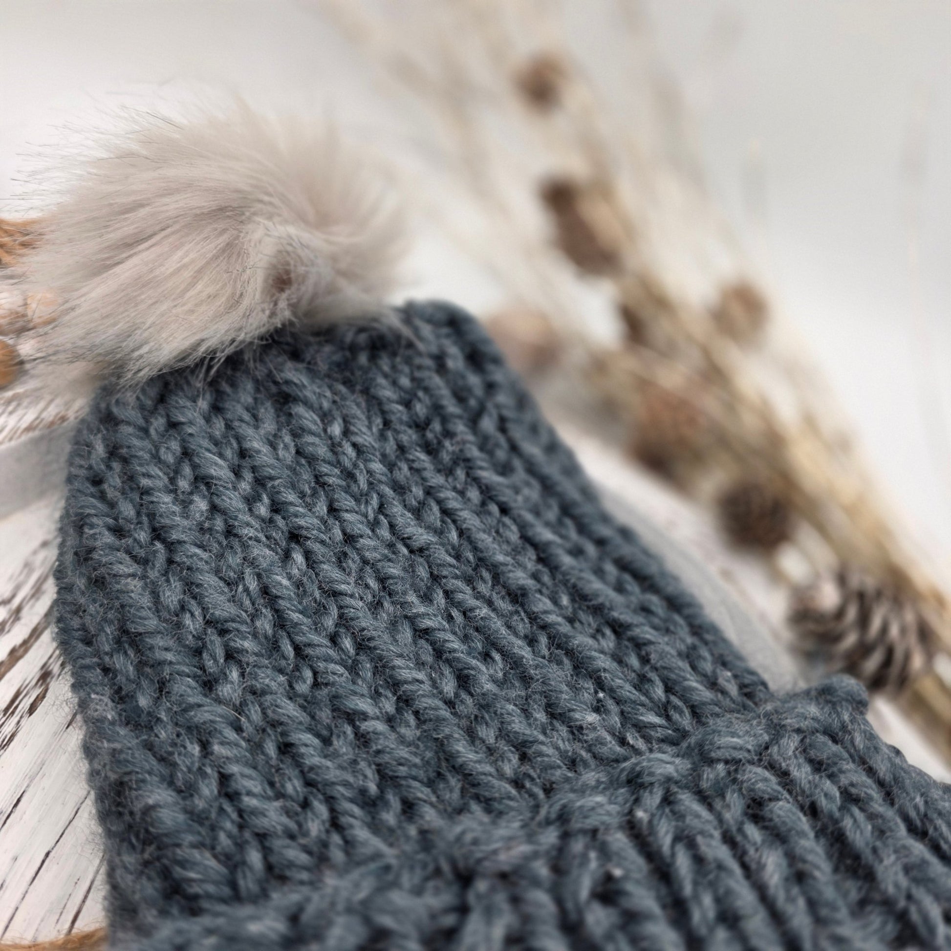 Aspen Beanie - Winterlake | Hand - Knit hand dyed yarn by A Splash Of Fiber — artisan fiber and handmade creations