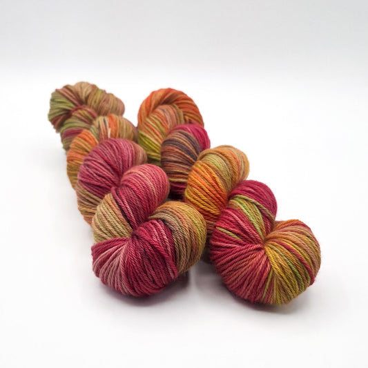 Autumn Orchard hand dyed yarn by A Splash Of Fiber — artisan fiber and handmade creations