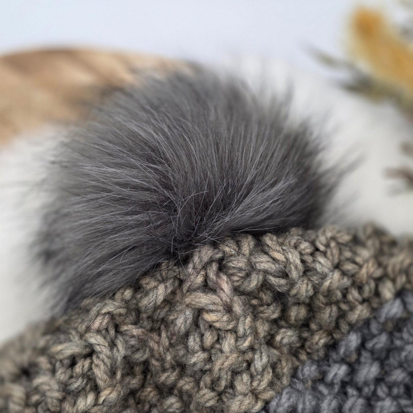 Cabin Comfort Beanie – Smokey Ridge | Chunky Adult Hat hand dyed yarn by A Splash Of Fiber — artisan fiber and handmade creations