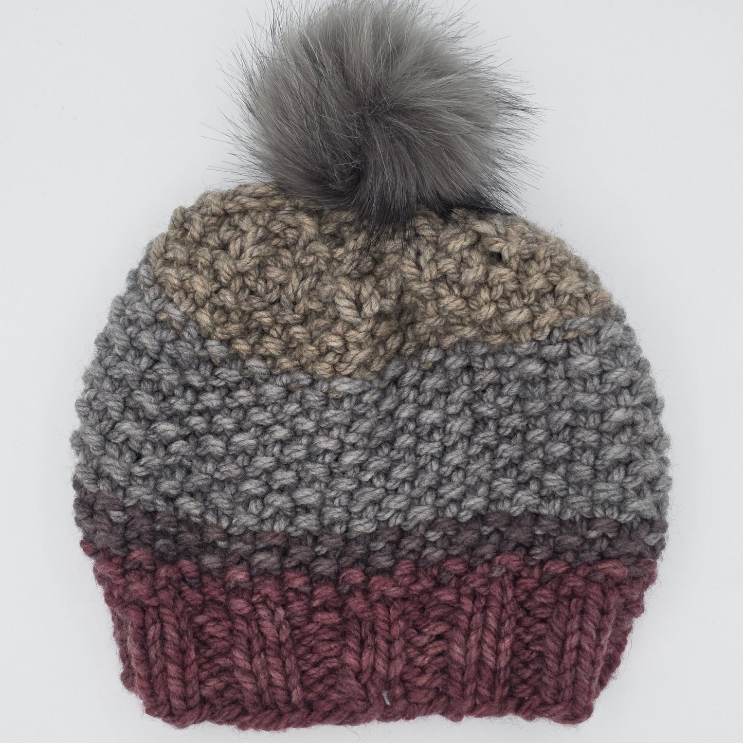 Cabin Comfort Beanie – Smokey Ridge | Chunky Adult Hat hand dyed yarn by A Splash Of Fiber — artisan fiber and handmade creations