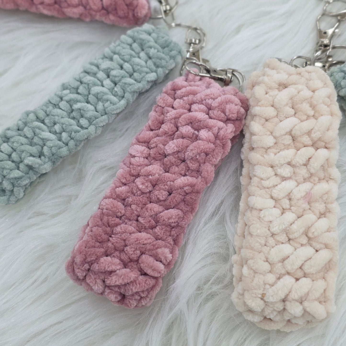Cozy Plush Wristlet Set (3 - Pack) hand dyed yarn by A Splash Of Fiber — artisan fiber and handmade creations