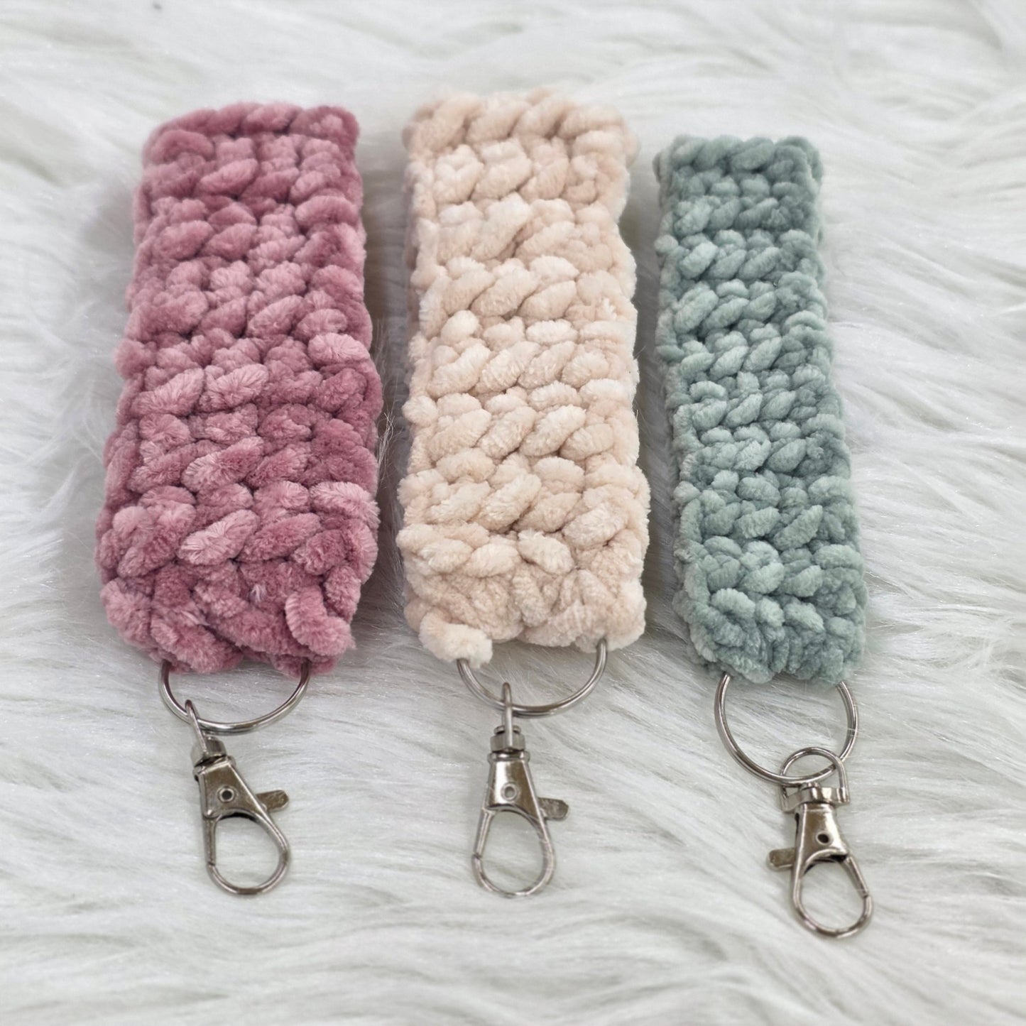 Cozy Plush Wristlet Set (3 - Pack) hand dyed yarn by A Splash Of Fiber — artisan fiber and handmade creations
