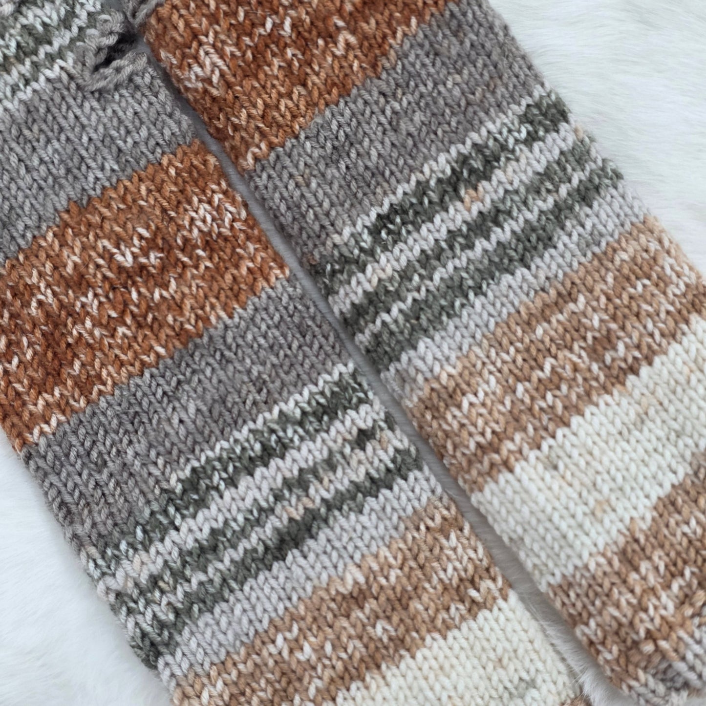 Desert Warmth – Handcrafted Fingerless Gloves, Soft Acrylic Knit Hand Warmers, Cozy Boho Fall Gift hand dyed yarn by A Splash Of Fiber — artisan fiber and handmade creations