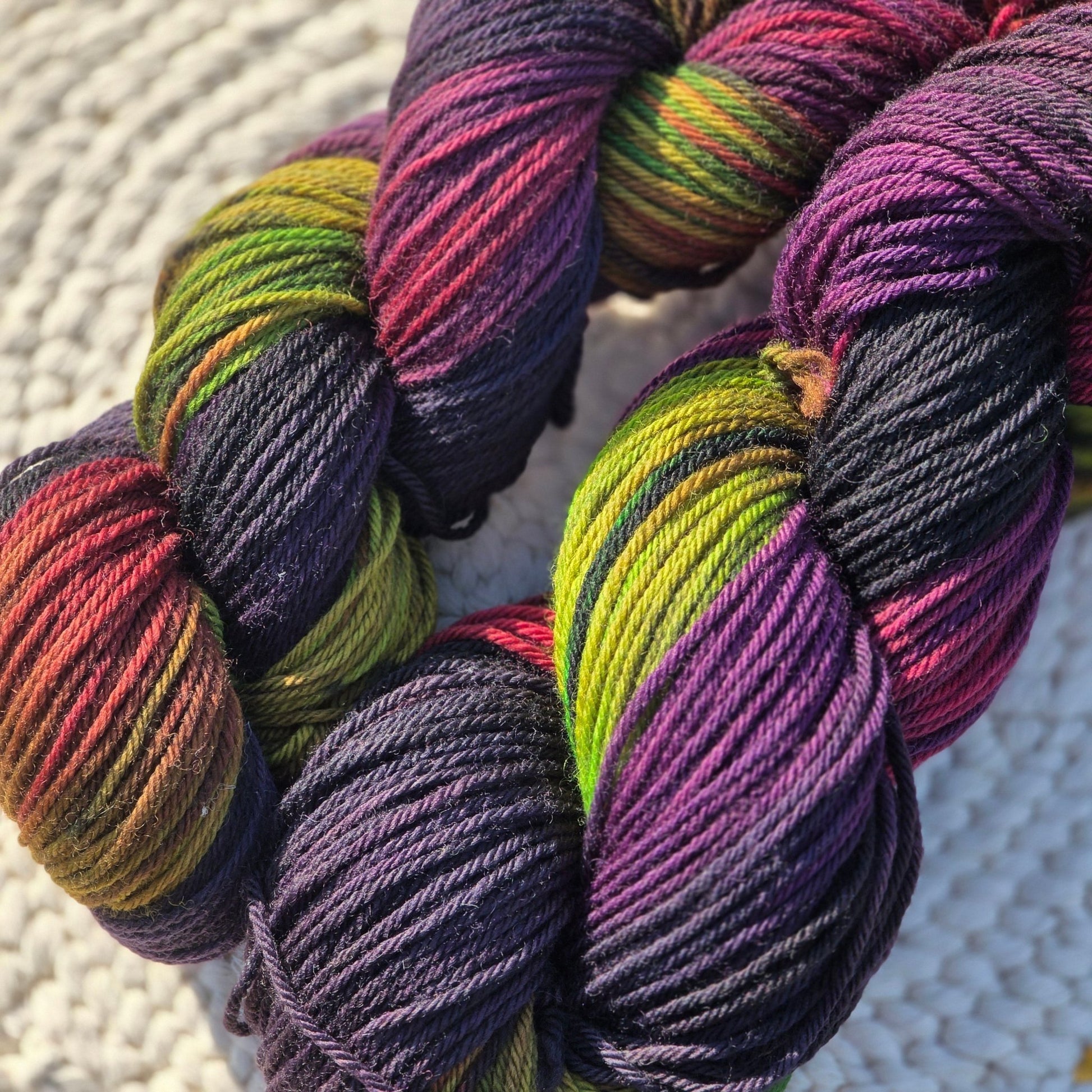 Enchanted Forest – Hand - Dyed Luxury Worsted Yarn – 100% Superwash Merino Wool, 100g / 200m hand dyed yarn by A Splash Of Fiber — artisan fiber and handmade creations