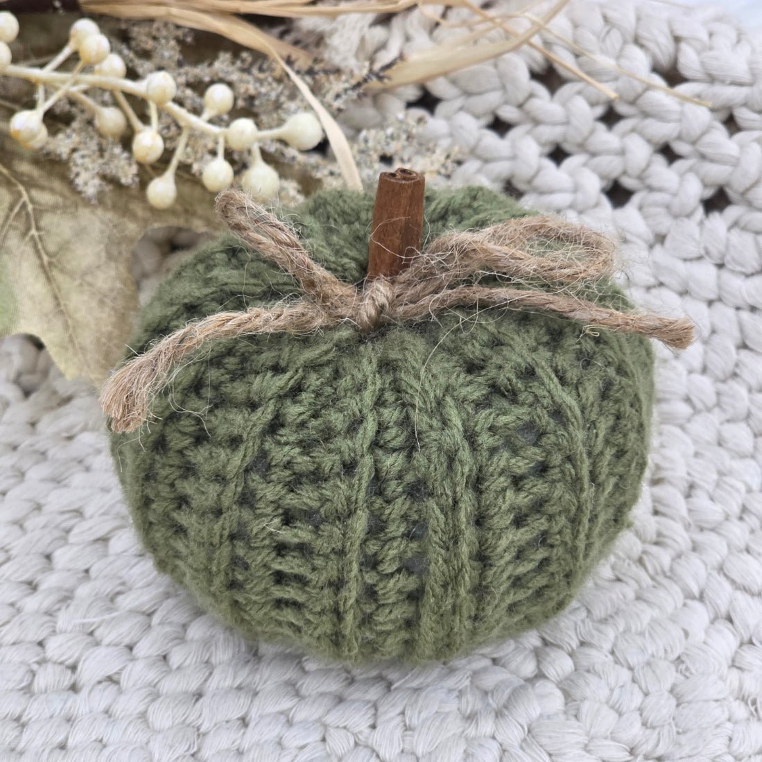 Handmade Crochet Pumpkin Set (3) hand dyed yarn by A Splash Of Fiber — artisan fiber and handmade creations