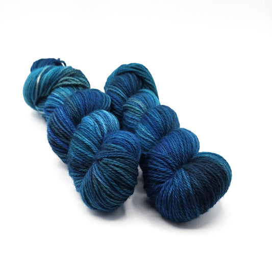 Moonlit Tide hand dyed yarn by A Splash Of Fiber — artisan fiber and handmade creations