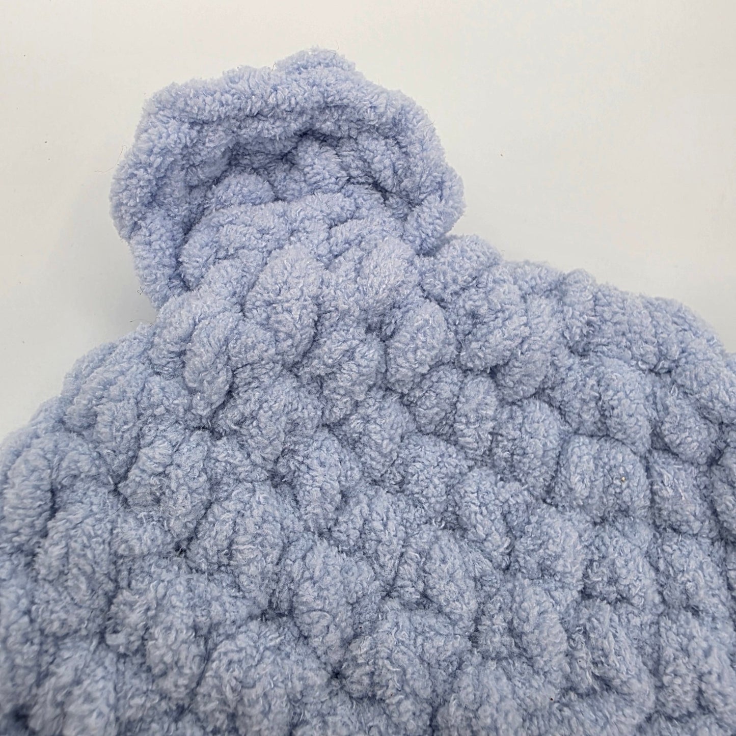 Sky Blue Teddy Baby Beanie hand dyed yarn by A Splash Of Fiber — artisan fiber and handmade creations