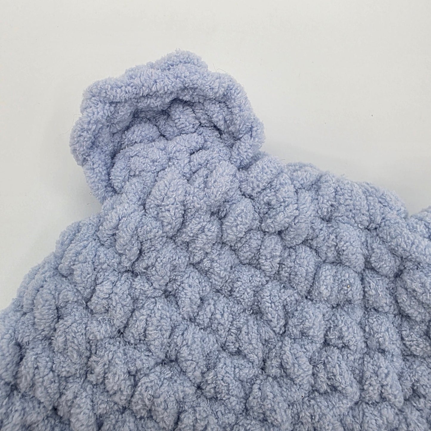 Sky Blue Teddy Baby Beanie hand dyed yarn by A Splash Of Fiber — artisan fiber and handmade creations