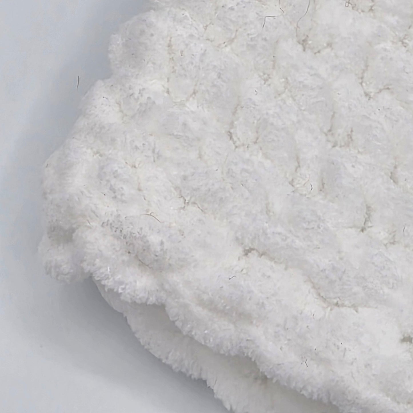 Snowflake White Teddy Hat hand dyed yarn by A Splash Of Fiber — artisan fiber and handmade creations