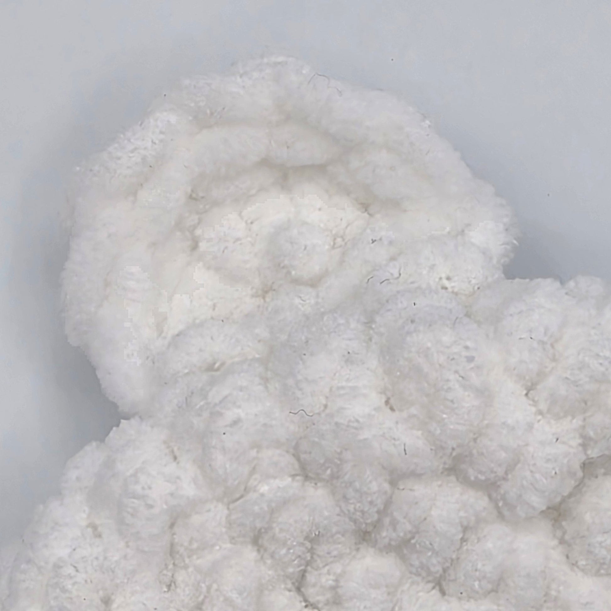 Snowflake White Teddy Hat hand dyed yarn by A Splash Of Fiber — artisan fiber and handmade creations