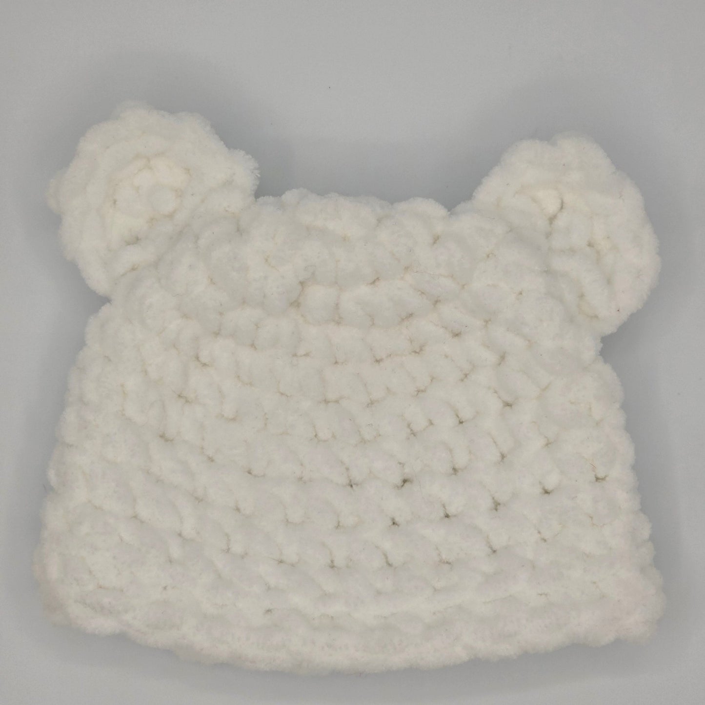 Snowflake White Teddy Hat hand dyed yarn by A Splash Of Fiber — artisan fiber and handmade creations