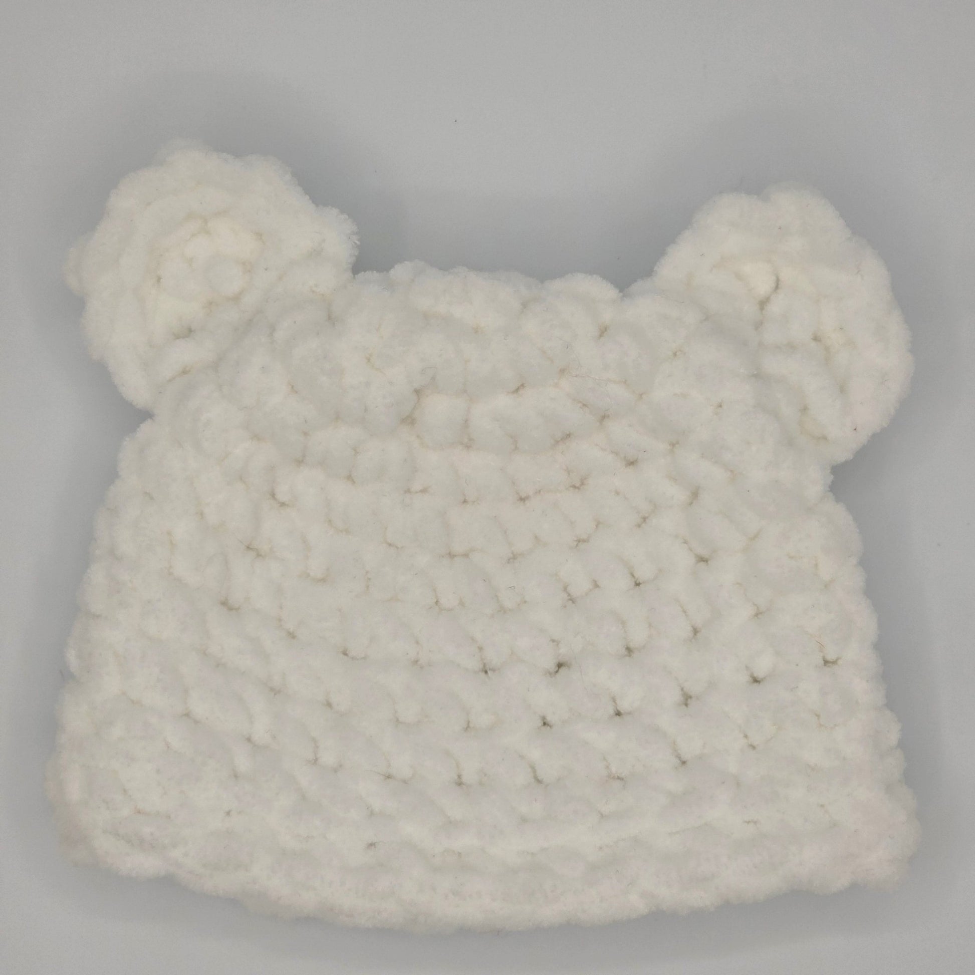 Snowflake White Teddy Hat hand dyed yarn by A Splash Of Fiber — artisan fiber and handmade creations