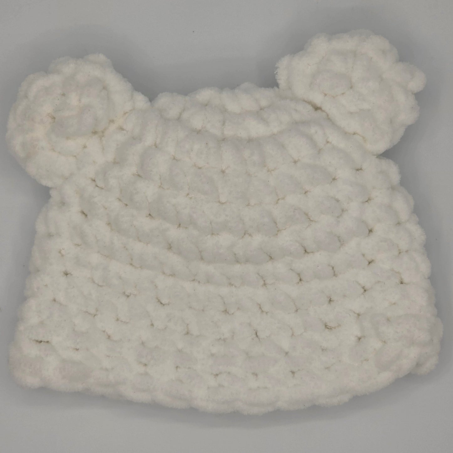 Snowflake White Teddy Hat hand dyed yarn by A Splash Of Fiber — artisan fiber and handmade creations