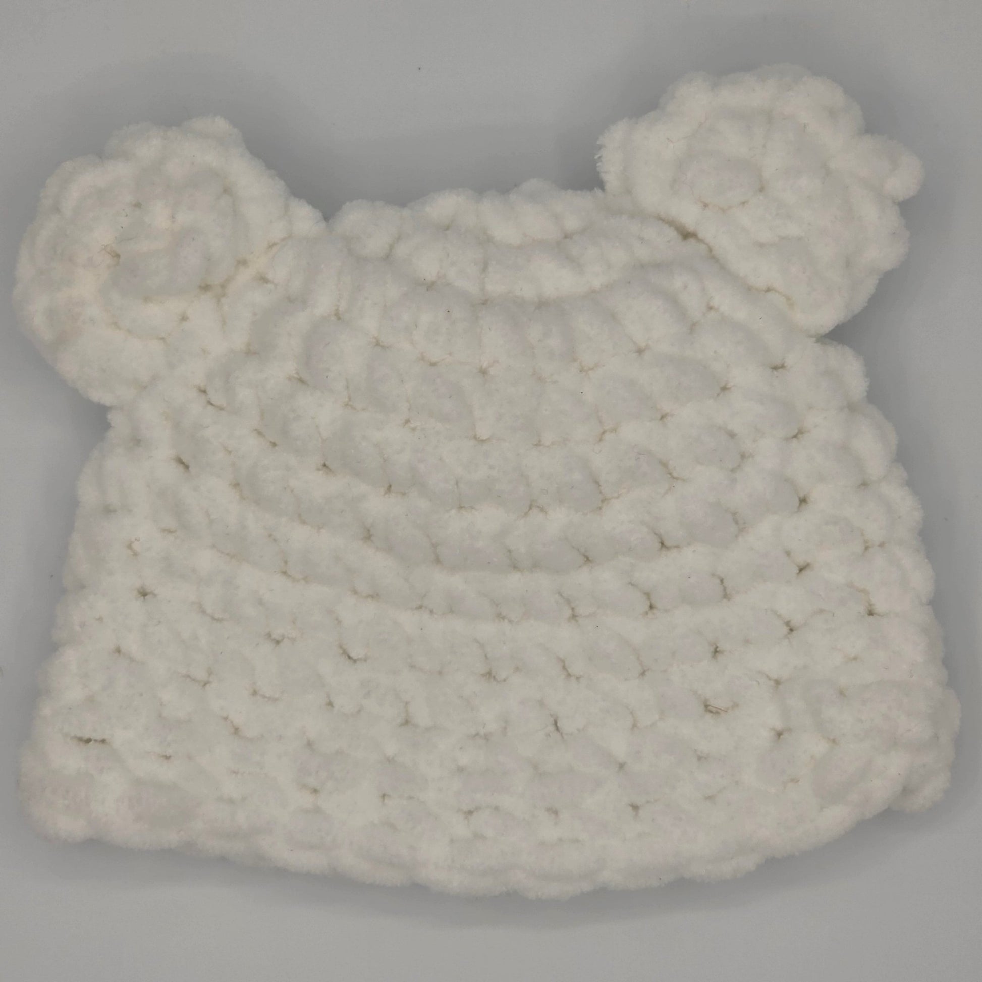 Snowflake White Teddy Hat hand dyed yarn by A Splash Of Fiber — artisan fiber and handmade creations