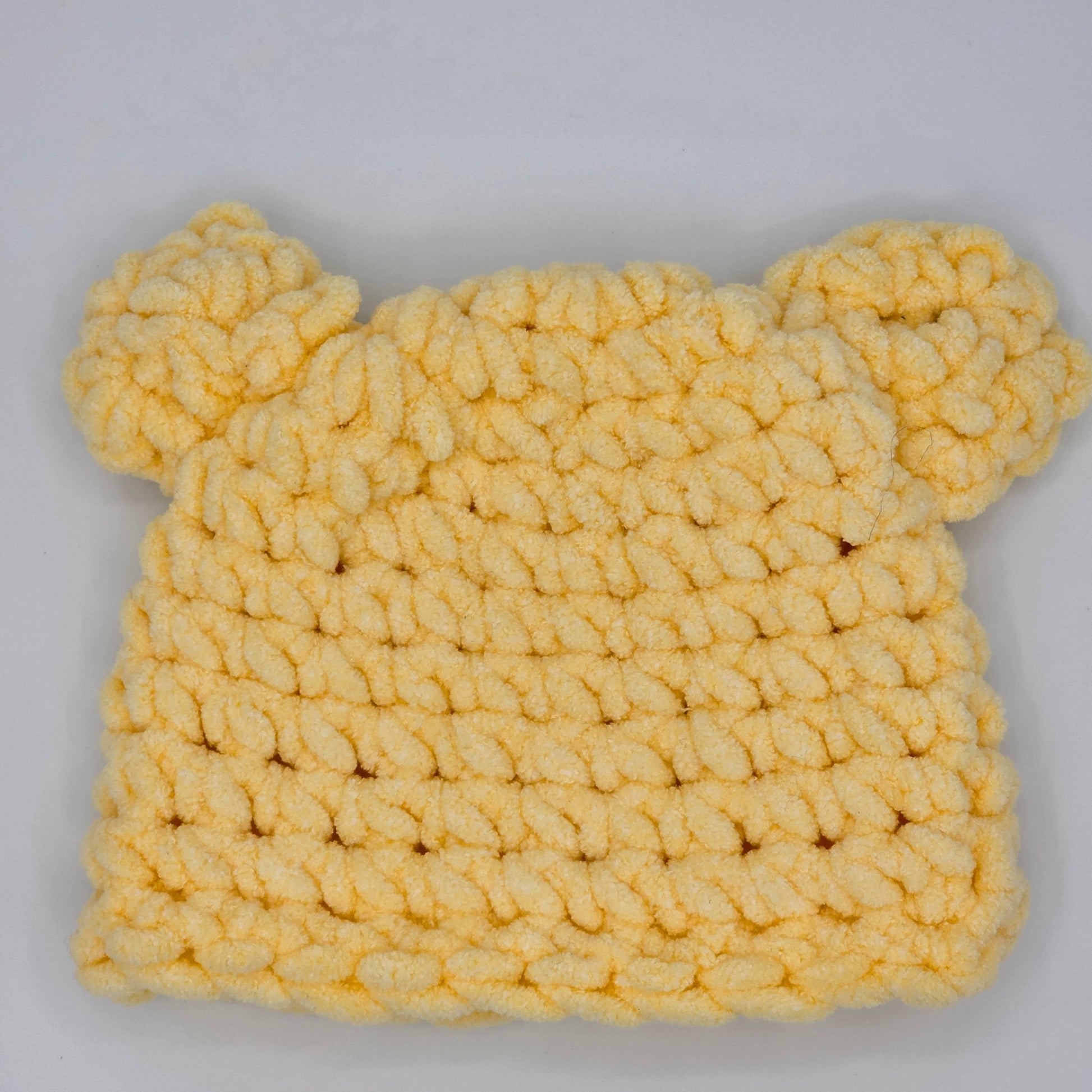Sunny Teddy Baby Beanie hand dyed yarn by A Splash Of Fiber — artisan fiber and handmade creations