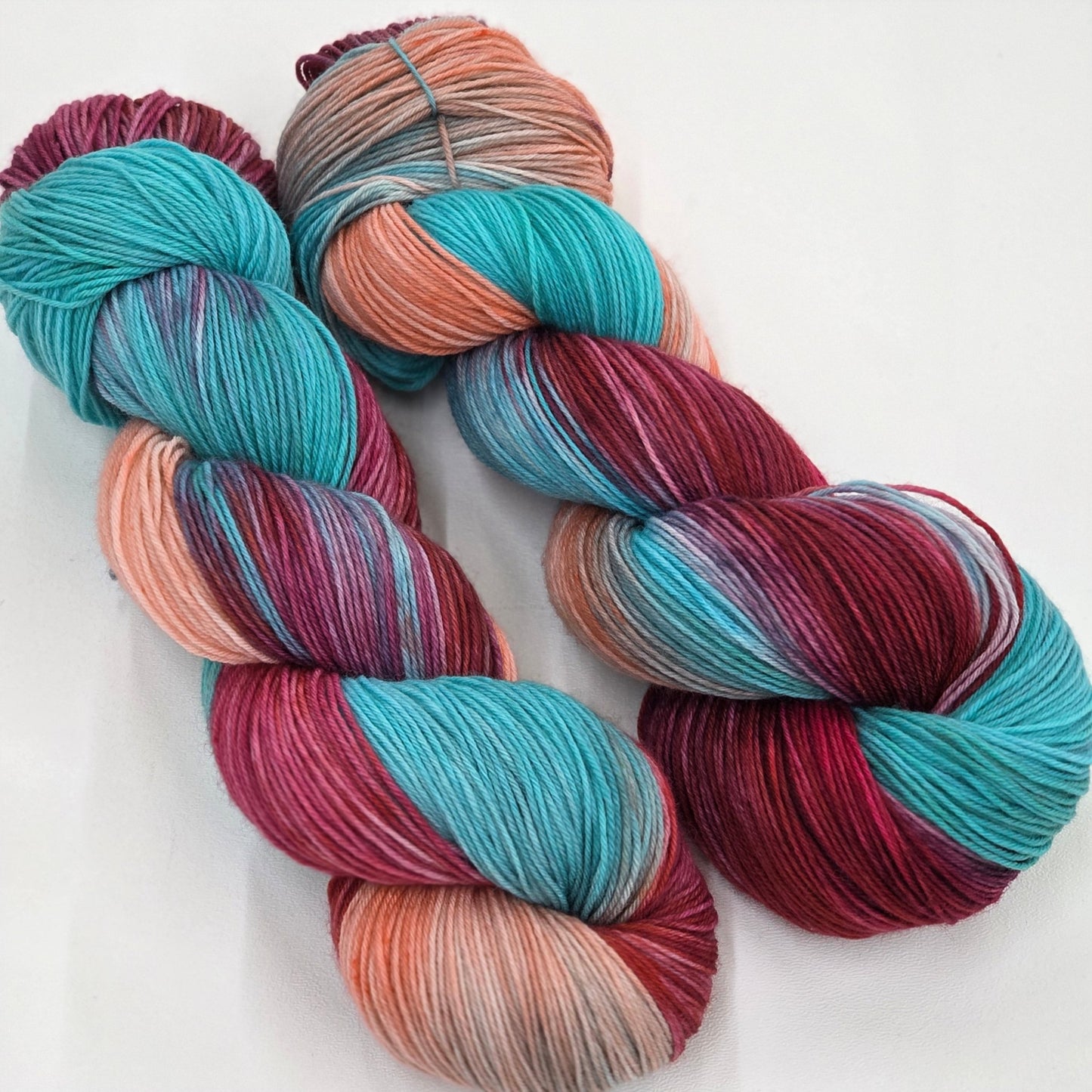 ✨Tropical Fizz – Hand - Dyed Luxury Sock Yarn – 70% Superwash Merino / 30% Nylon, 100g / 400m hand dyed yarn by A Splash Of Fiber — artisan fiber and handmade creations