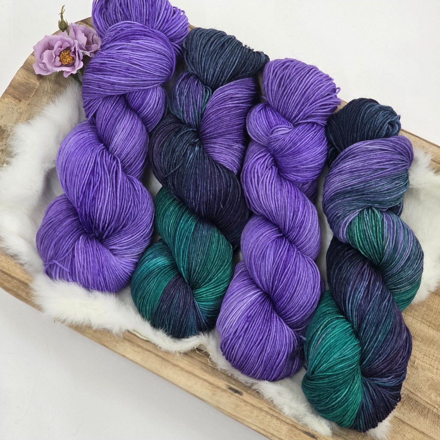 🌙Whispering Peacock – Hand - Dyed Luxury Sock Yarn – 70% Superwash Merino / 30% Nylon, 100g / 400m hand dyed yarn by A Splash Of Fiber — artisan fiber and handmade creations