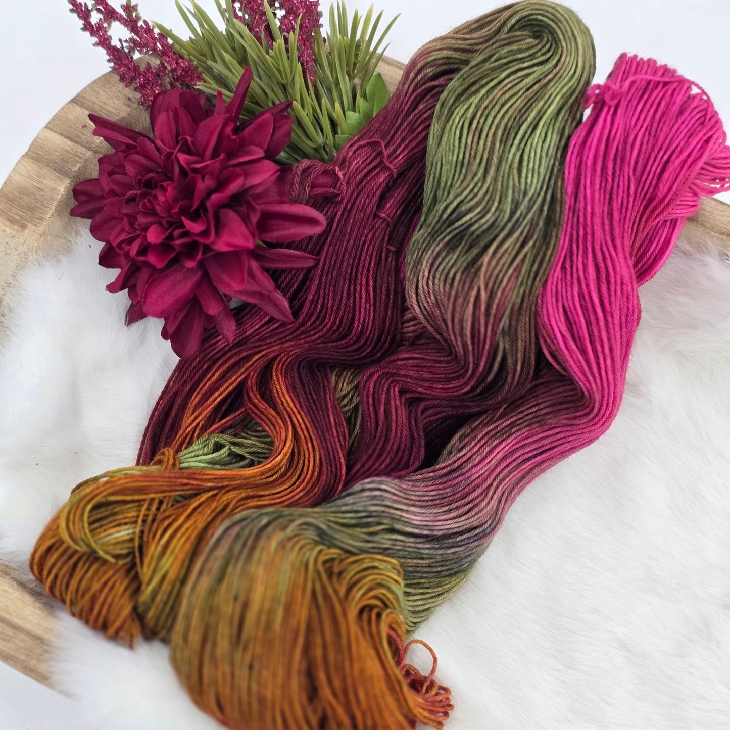 Wild Orchid – Hand - Dyed Luxury Sock Yarn | 70% Superwash Merino / 30% Nylon | Fingering Weight | 100g / 400m hand dyed yarn by A Splash Of Fiber — artisan fiber and handmade creations