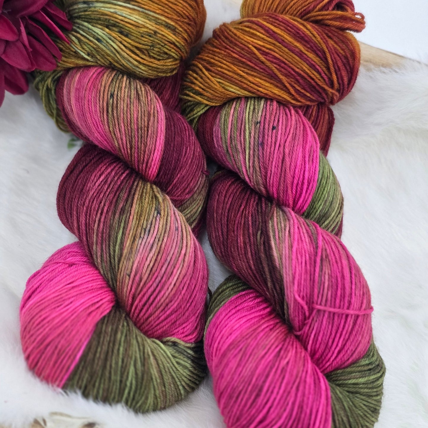 Wild Orchid – Hand - Dyed Luxury Sock Yarn | 70% Superwash Merino / 30% Nylon | Fingering Weight | 100g / 400m hand dyed yarn by A Splash Of Fiber — artisan fiber and handmade creations