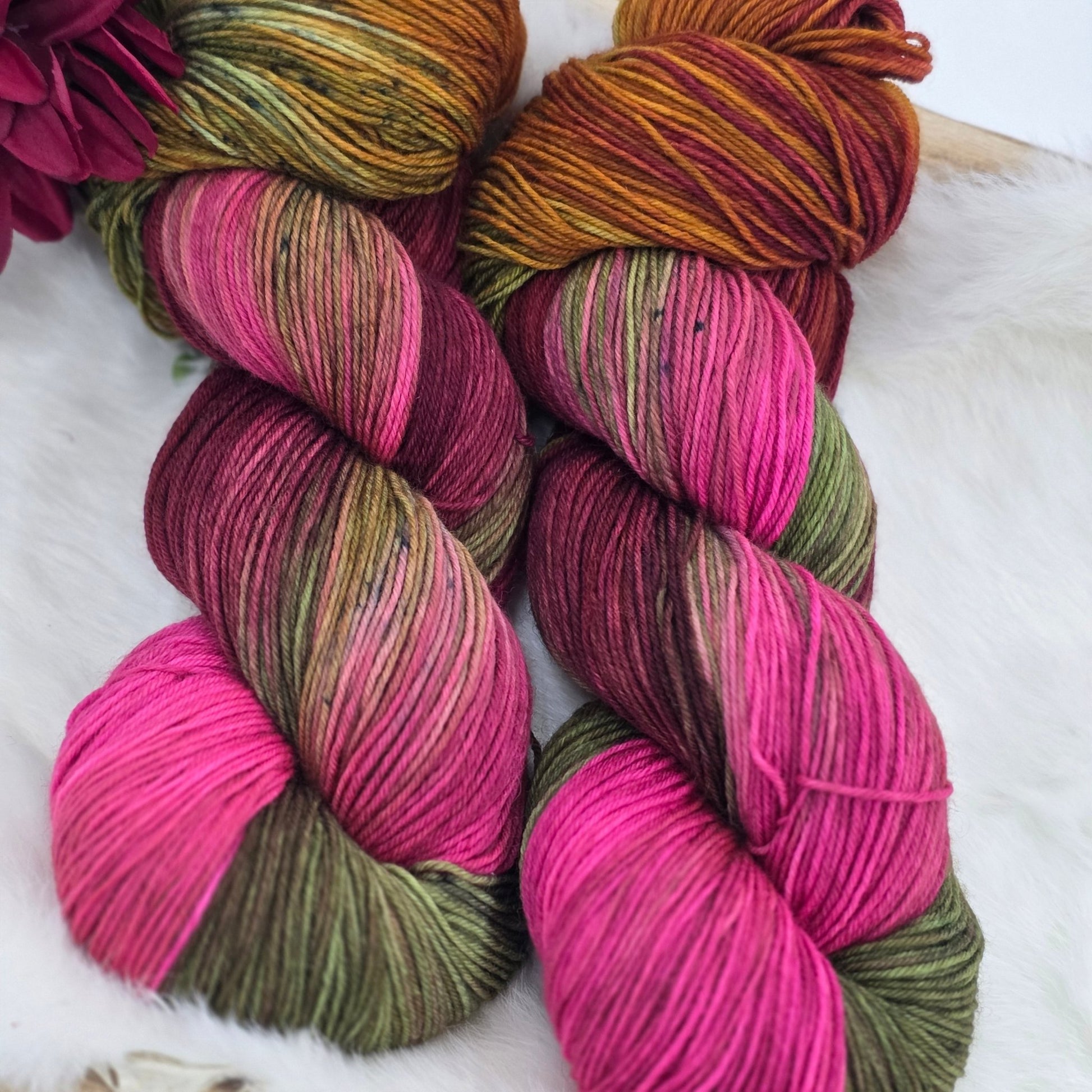 Wild Orchid – Hand - Dyed Luxury Sock Yarn | 70% Superwash Merino / 30% Nylon | Fingering Weight | 100g / 400m hand dyed yarn by A Splash Of Fiber — artisan fiber and handmade creations